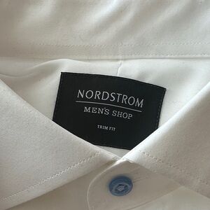 Nordstrom Men's Cream Dress Shirt - Trim Fit